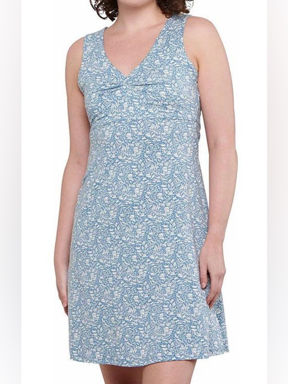 NWT. Toad & Co. Rosemarie Sleeveless Dress. Glacier Spring Print. Size Medium. - Picture 2 of 10